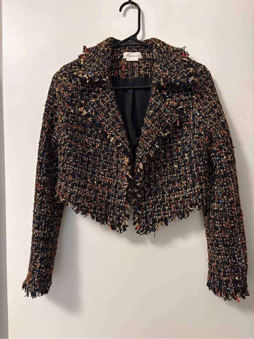 Lovers & Friends Paola Cropped Tweed New Jacket XXS